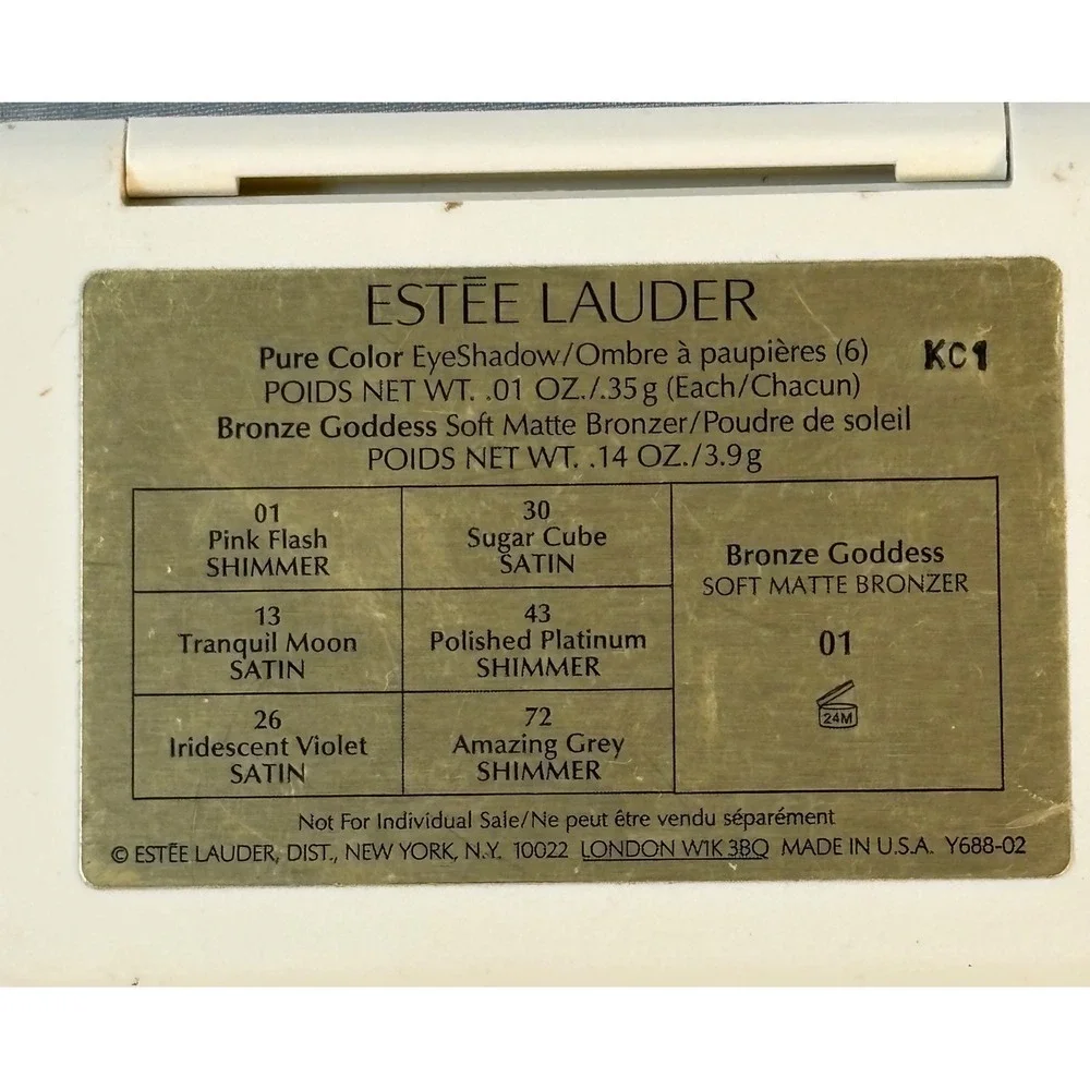 Vintage Estee Lauder Pure Color Eyeshadow  Bronzer Palette